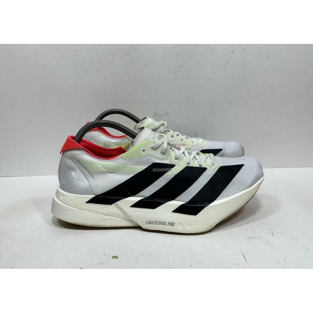 adidas Adizero Adios Pro 4 White Black Running Shoes JR1094 Men's Size 8